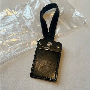 Porsche Design Black Leather Luggage Strap